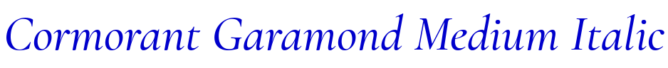 Cormorant Garamond Medium Italic шрифт
